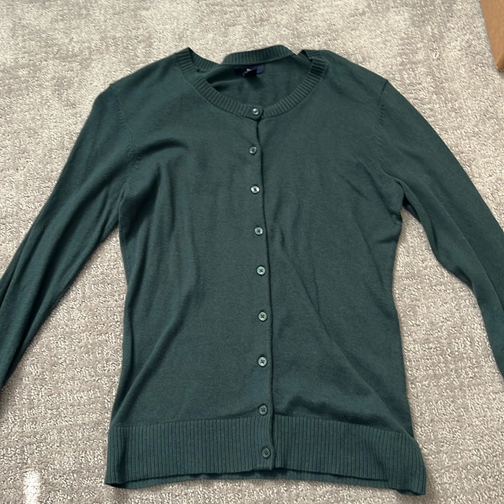 Green Button Up Sweater